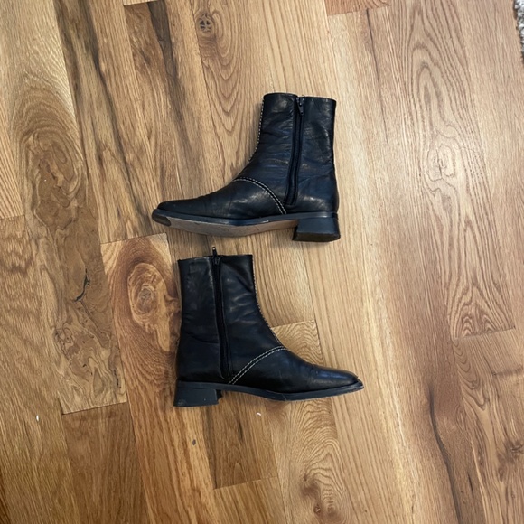 Miista Low Heel Square Toe Boots - Picture 4 of 6